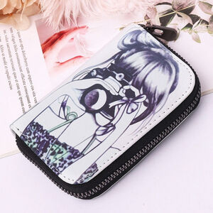 Women's Zipper Wallet Girl With Camera